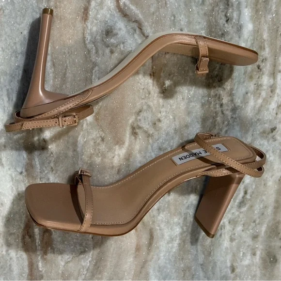 Women’s STEVE MADDEN Aileen tan leather heels- Size 8 - Picture 6 of 10